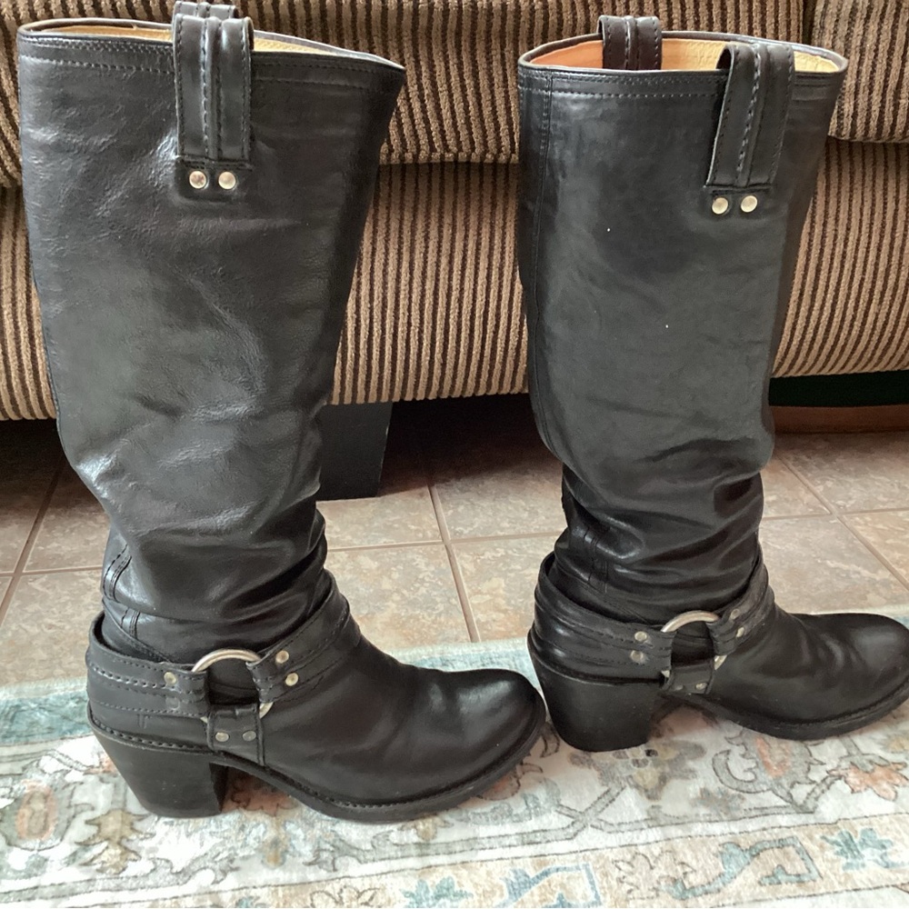 Tall, Frye Harness leather boots